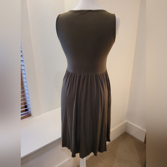 Maternity Nursing Dress, army green - Picture 7 of 8